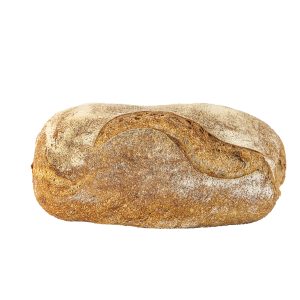 לחם כוסמין על רקע לבן